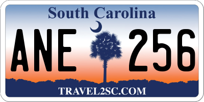 SC license plate ANE256