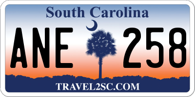 SC license plate ANE258