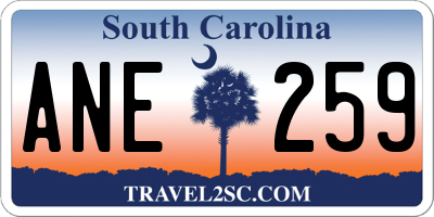 SC license plate ANE259