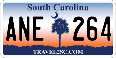 SC license plate ANE264