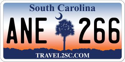 SC license plate ANE266