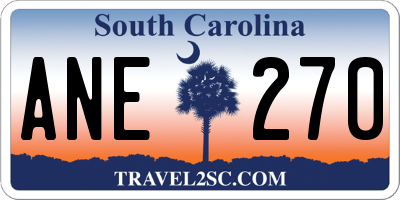 SC license plate ANE270