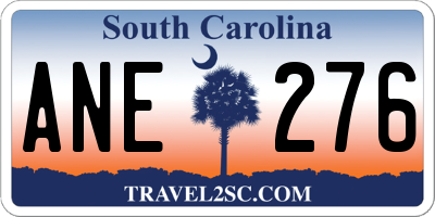 SC license plate ANE276