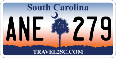 SC license plate ANE279