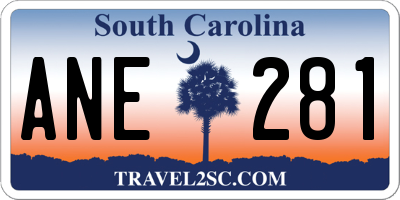 SC license plate ANE281