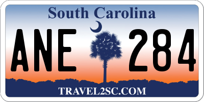 SC license plate ANE284