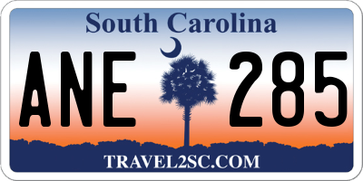 SC license plate ANE285