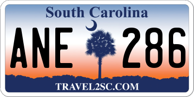 SC license plate ANE286