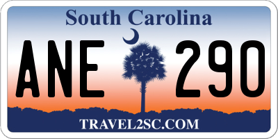 SC license plate ANE290