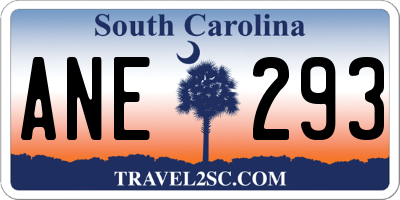 SC license plate ANE293