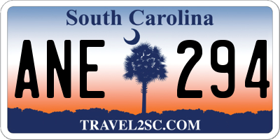 SC license plate ANE294