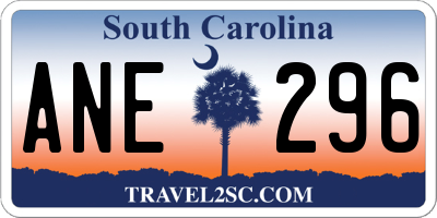 SC license plate ANE296