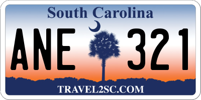 SC license plate ANE321