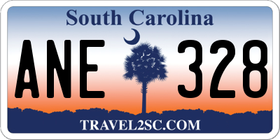 SC license plate ANE328