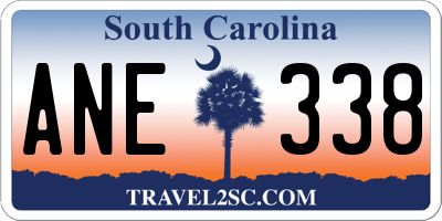 SC license plate ANE338