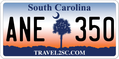 SC license plate ANE350