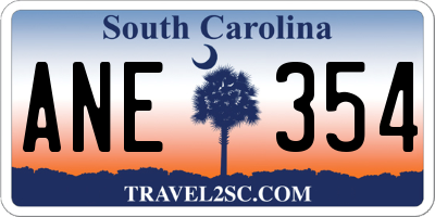 SC license plate ANE354