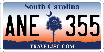 SC license plate ANE355