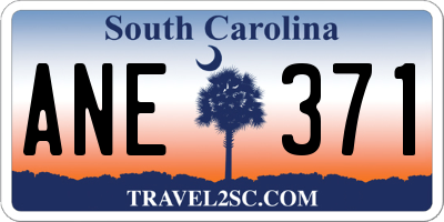 SC license plate ANE371