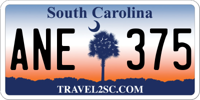 SC license plate ANE375