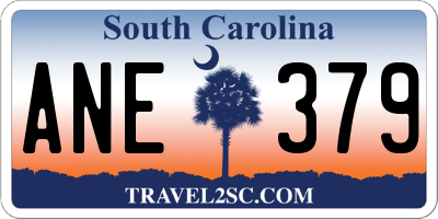 SC license plate ANE379