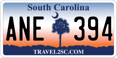 SC license plate ANE394