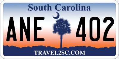 SC license plate ANE402