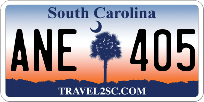 SC license plate ANE405