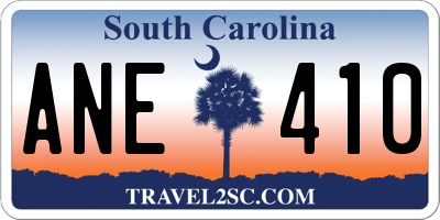 SC license plate ANE410