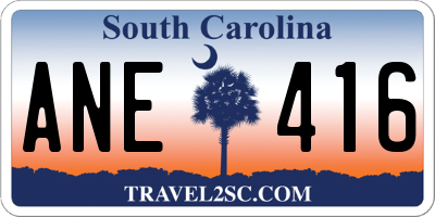 SC license plate ANE416