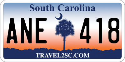 SC license plate ANE418