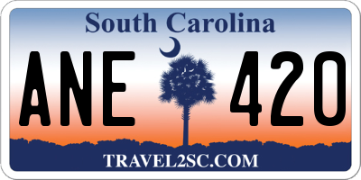 SC license plate ANE420