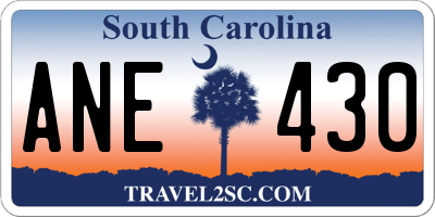 SC license plate ANE430