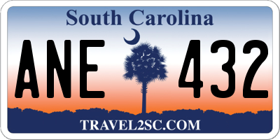 SC license plate ANE432