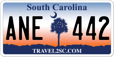 SC license plate ANE442