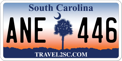 SC license plate ANE446