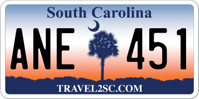 SC license plate ANE451