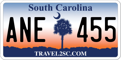 SC license plate ANE455