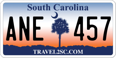 SC license plate ANE457