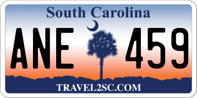 SC license plate ANE459