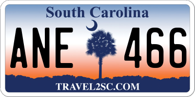 SC license plate ANE466
