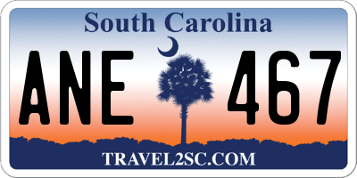 SC license plate ANE467