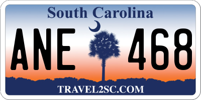 SC license plate ANE468