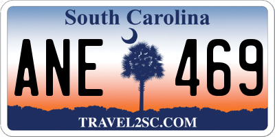 SC license plate ANE469