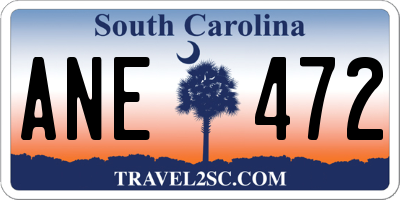 SC license plate ANE472