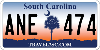 SC license plate ANE474