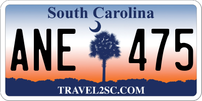 SC license plate ANE475