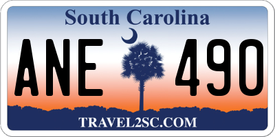 SC license plate ANE490