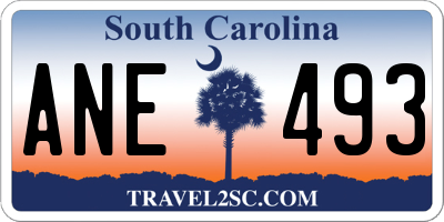 SC license plate ANE493