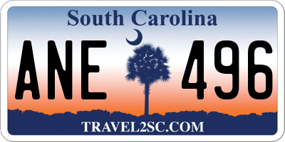 SC license plate ANE496